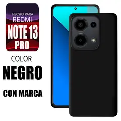 XIAOMI - Silicone Case Para Redmi Note 13 Pro Negro Con Marca