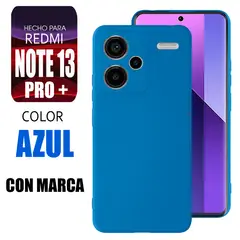 XIAOMI - Silicone Case Para Redmi Note 13 Pro Plus Azul Con Marca