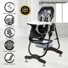 BABY - Silla de Comer de Lujo «GROOMI» Edición Limitada Black