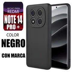 XIAOMI - Silicone Case Para Redmi Note 14 Pro Plus Negro Con Marca