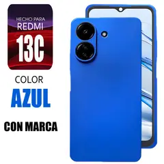 XIAOMI - Silicone Case Para Redmi 13C Azul Con Marca
