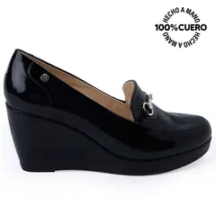 VIALE - Zapato Mocasín Casual LINDA-2520 Negro Cuero