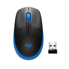 LOGITECH - MOUSE INALAMBRICO M190 AZUL - PARA MANOS GRANDES