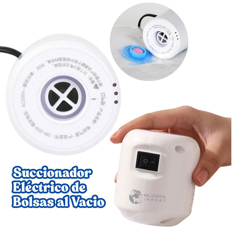 Succionador Compresor de Aire Eléctrico para Bolsas al Vacío