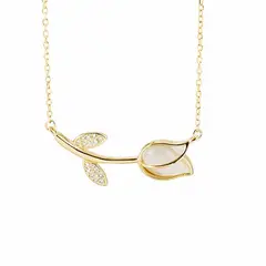 GENERICO - Collar Tulipán Dorado para mujer