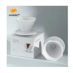 GENERICO - Dripper de Cerámica V60 1-4 Tazas blanco