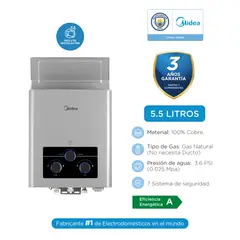 MIDEA - TERMA Tiro Natural 5.5 Lts GRIS GN