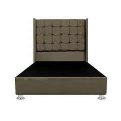 BARAKA HOME - Base de Cama Luton + Cabecera Emperatriz Imperial 2 Plz - Beige Oscuro