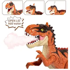 GENERICO - Dinosaurio T-REX con control remoto con simulación de llamas