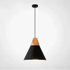 GENERICO - Lámpara Colgante Campana Black Led