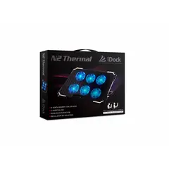 IDOCK - - Cooler N2 Thermal con 6 Ventiladores y Led Fan Blue