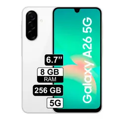 SAMSUNG - Celular Galaxy A26 5G 256GB - 8GB RAM Blanco