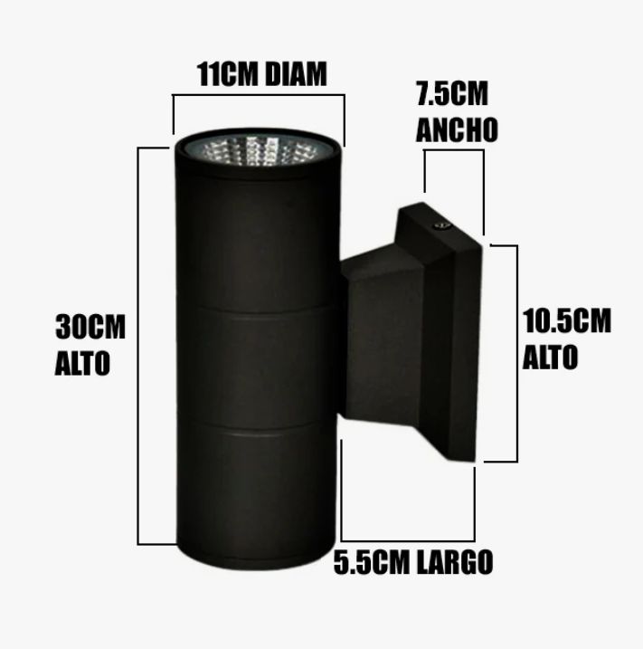 Aplique Lámpara de Exterior Black Led