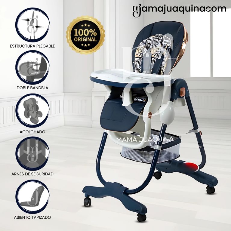 Silla de Comer de Lujo «GROOMI» Edición Limitada Blue
