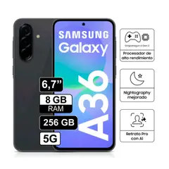 SAMSUNG - Celular Galaxy A36 5G 8GB RAM 256GB Negro