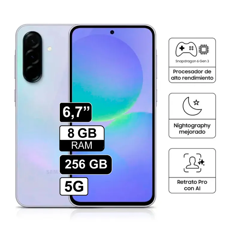 Celular Galaxy A36 5G 8GB RAM 256GB Lavanda