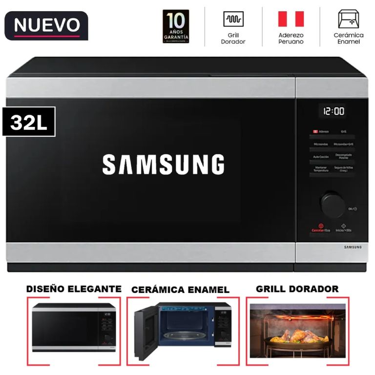 Horno Microondas con Dorador/Grill 32 Lts MG32DG4524ATPE.