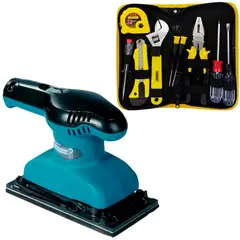 MAKITA - Lijadora Orbital 1/3" M9201B 180W + set 9 pz Kamasa