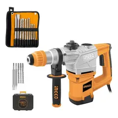 INGCO TOOLS - Rotomartillo RH12008 1250W 5J + SET de 10 PZ AKD2101 INGCO