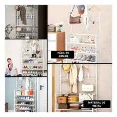 RYBIU IMPORT - Pack4 Zapatera Orden con 5 Niveles Blanco Y+Regalo Agendita