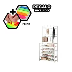 RYBIU IMPORT - Pack4 Zapatera en Recto 5 N en Blanco Y+Banderitas Adhesivas