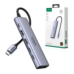 UGREEN - Adaptador HUB USB C 6 en 1, HDMI + alimentación PD CM511 35999