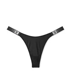 VICTORIA'S SECRET - Panty Tanga Negra con Brillante Victorias secret