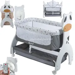 EBABY - Cuna Mecedora Eléctrica Aura PLOMO