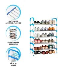 GENERICO - Pack4 Zapatera Confortable de 5 Celeste Y+Papel de Regalo