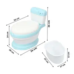 GENERICO - Pack2 Inodoro Infantil de Aprendizaje para Ninos Celeste