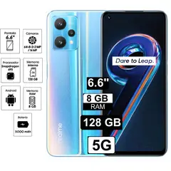 REALME - Celular 9 Pro 5G 8GB RAM 128GB 6.6" Cámara frontal 64 Color azul amanecer
