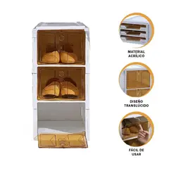 GENERICO - Pack2 Organizador 3N en Blanco Tapa Ambar Y+Ligas de Regalo