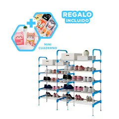 GENERICO - Pack5 Organizador Comodo de 5 en Celeste Y+Regalo Agendita