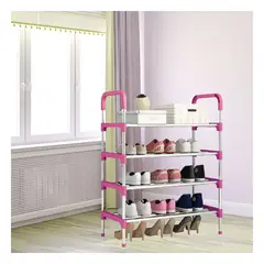GENERICO - Pack4 Estante Estable de Calzado 5 Niveles en Rosado