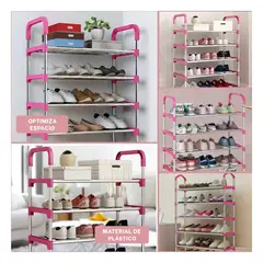 GENERICO - Pack4 Zapatera para Espacio 5 N Rosado Y+Regalo Stickers