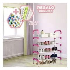 GENERICO - Pack6 Estante Elegante con 5 N Rosado Y+Papel de Regalo