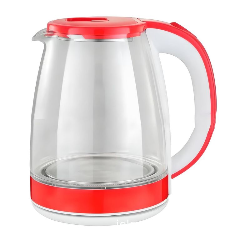 HERVIDOR ELÉCTRICO DE 2L DE VIDRIO COLOR ROJO