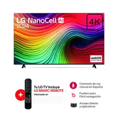 LG - TELEVISOR NANOCELL 50 UHD 4K SMART TV CON THINQ AI 50NANO80TSA