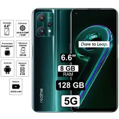 REALME - Celular 9 Pro 5G 8GB RAM 128GB 6.6" Cámara frontal 64 Color verde aurora