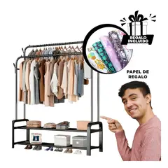 GENERICO - Estante Colgador para Ordenar 40kg Negro Y+Papel de Regalo
