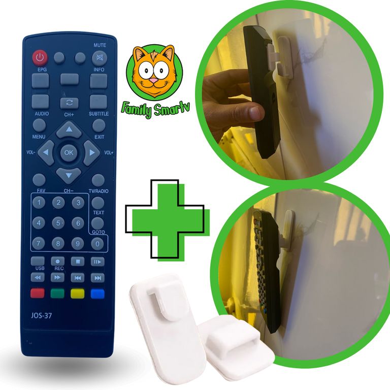 Control Remoto para Decodificador Tv Digital Hd Canales + Soporte