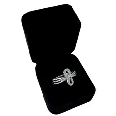 GENERICO - Anillo Mujer Infinito Plata 925 Baño Rodio Regalo Mujer Mamá