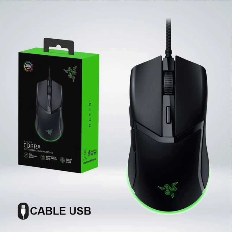 Mouse Cobra RGB Chroma 8500 DPI 58 gramos - Negro