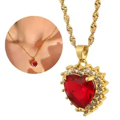 NO LOGO - Collar Para Dama Corazon Rojo