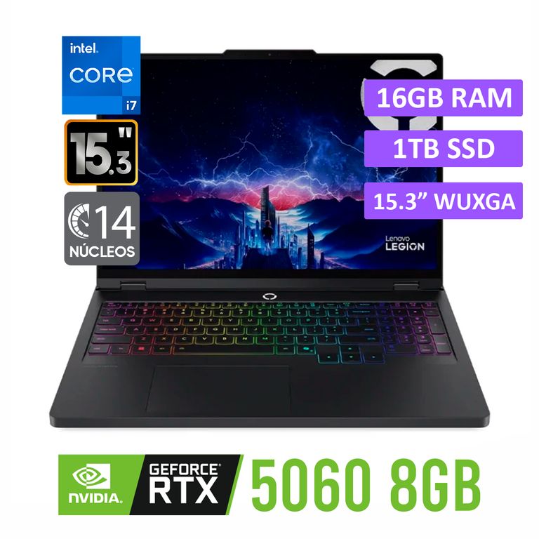Laptop Laptop LEGION 5 15IRX10 Intel Core i7-13650HX Ram 16GB SSD 1TB RTX15,3 5060 15.3" WUXGA Intel Core i7-13650HX Ram 16GB SSD 1TB RTX15,3 5060 15.3" WUXGA Win 11