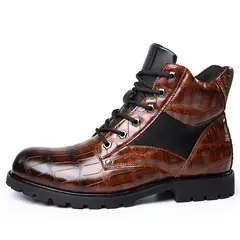 BLWOENS - Zapatos Botas de Martín para Hombre - Café