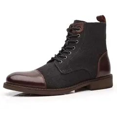BLWOENS - Zapatos Botas de Martín para Hombre - Café