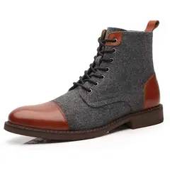 BLWOENS - Zapatos Botas de Martín para Hombre - Café