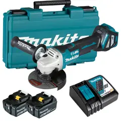MAKITA - Amoladora Angular 5" 18V LXT BL Inc 2 Bat y Carg DGA518RTE