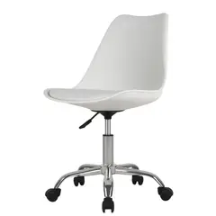 GENERICO - SILLA DE OFICINA EJECUTIVA ERGONÓMICA EMA CUERO BLANCO